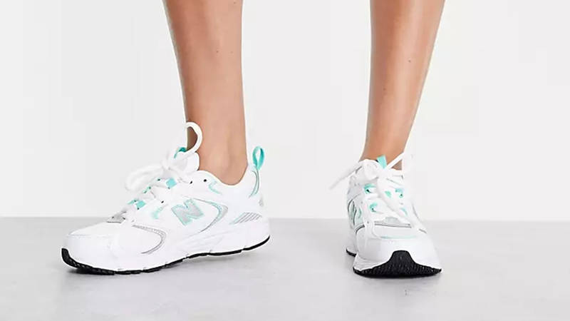 New Balance 408 White Mint Green Front