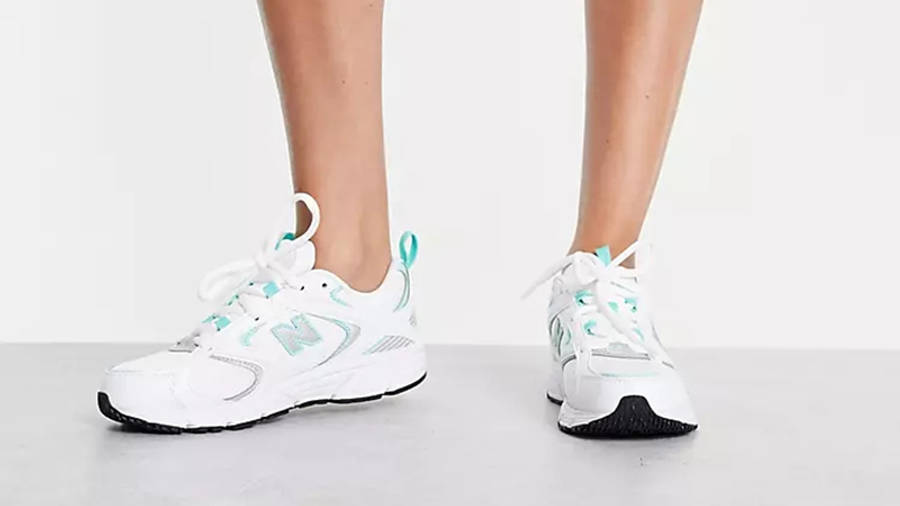 New Balance 408 White Mint Green Front
