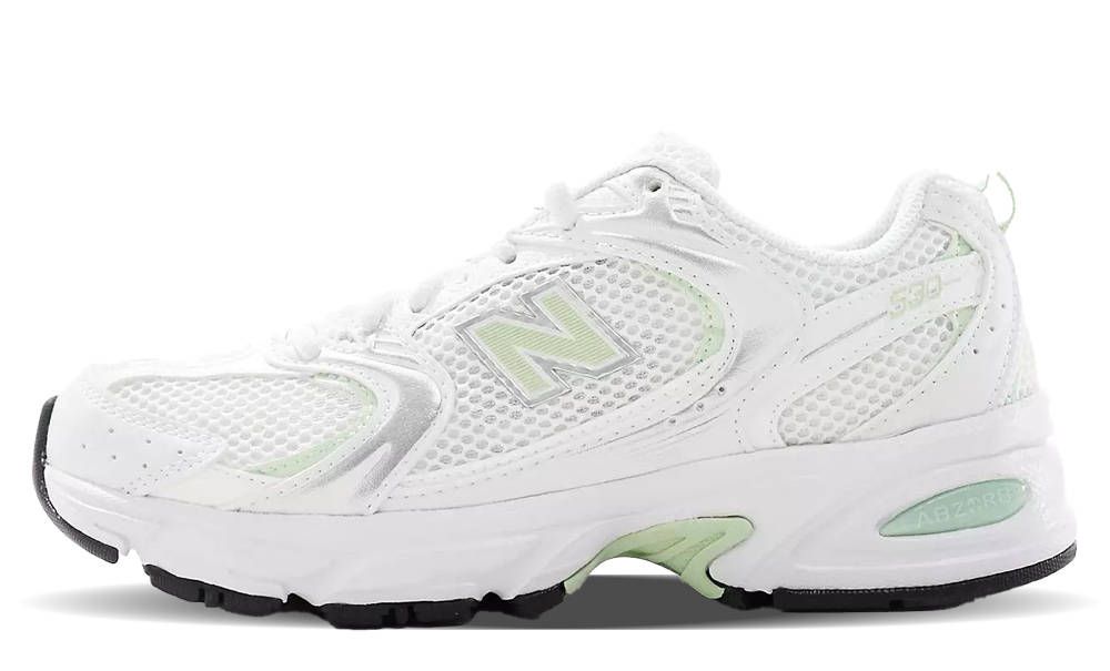 New Balance 530 White Pastel Green