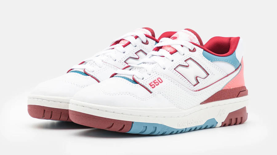 New Balance 550 White Red Blue Side