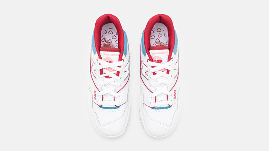 New Balance 550 White Red Blue Top