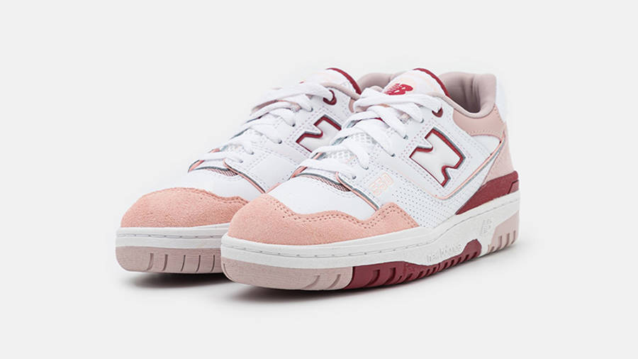 New Balance 550 White Scarlet Front