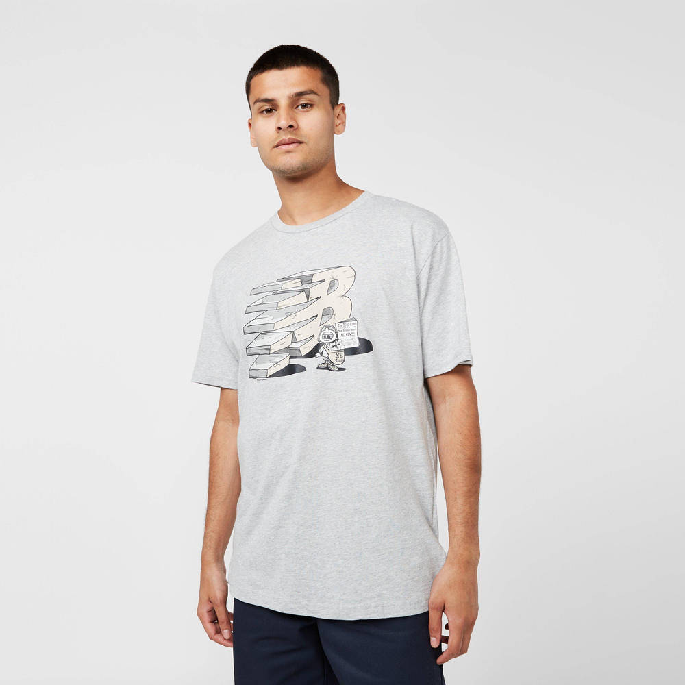 New Balance Essentials Monumental Graphic T-Shirt Grey