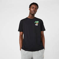 New Balance Essentials Roots Graphic T-Shirt Black Front Full Image