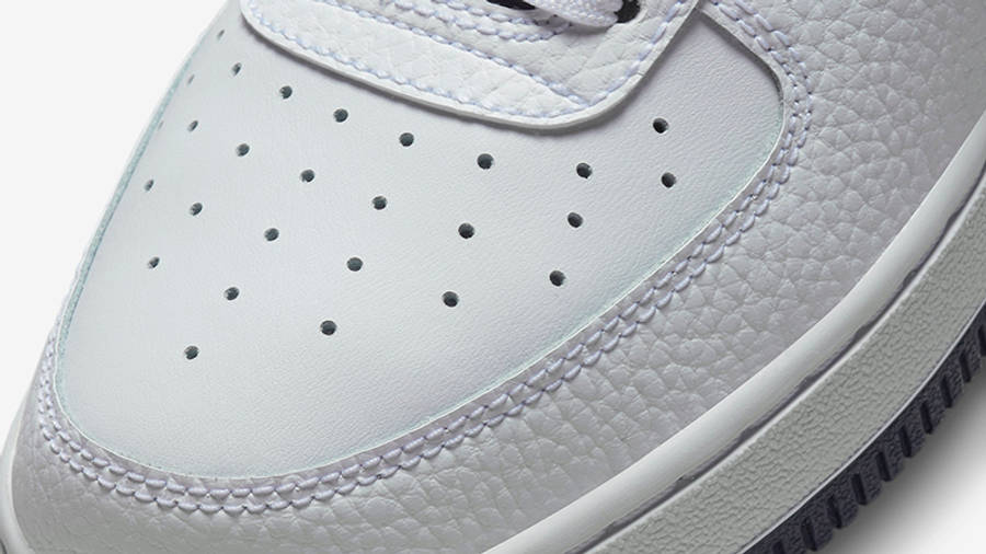 Nike Air Force 1 Low GS White Silver Navy DQ6048-100 Detail