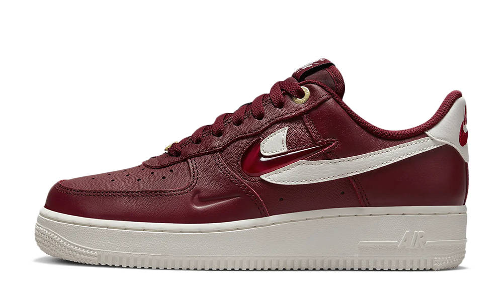 nike air force 1 burgundy swoosh