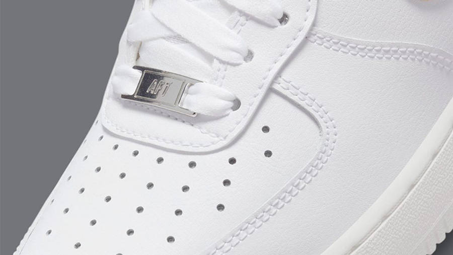 Nike Air Force 1 Low White Gold Silver DD8959-106 Detail
