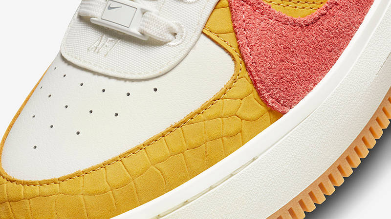 Nike Air Force 1 PLT.AF.ORM Yellow Magic Ember DX3209-133 Detail