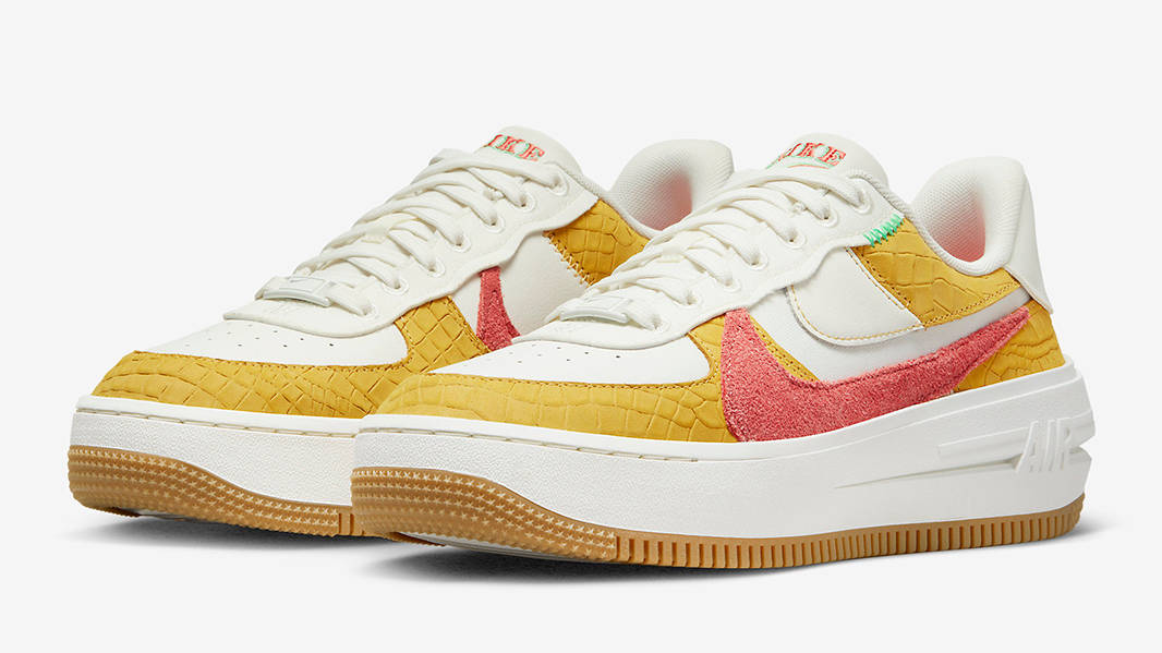 Nike Air Force 1 PLT.AF.ORM Yellow Magic Ember DX3209-133 Side