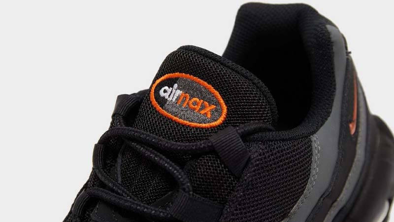 Nike Air Max 95 Black Safety Orange Closeup