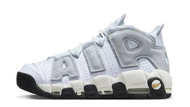 nike uptempo black white grey