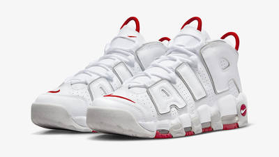 Nike Air More Uptempo White Red Grey DX8695-100 Side