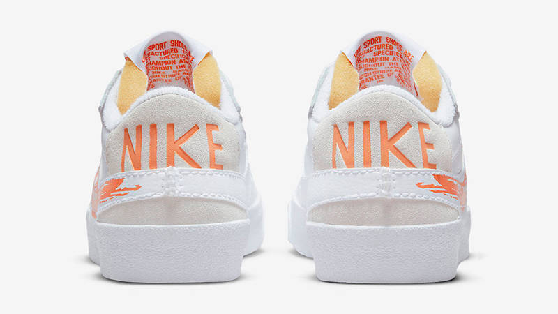 Nike Blazer Low Jumbo Scribble Swoosh White Orange DX2648-100 Back