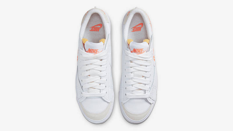 Nike Blazer Low Jumbo Scribble Swoosh White Orange DX2648-100 Top