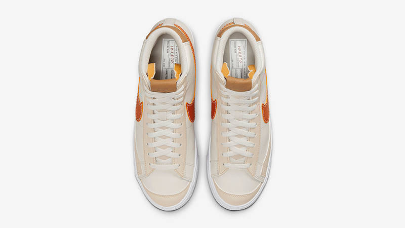 Nike Blazer Mid 77 Inspected By The Swoosh Hot Curry White DQ7674-001 Top