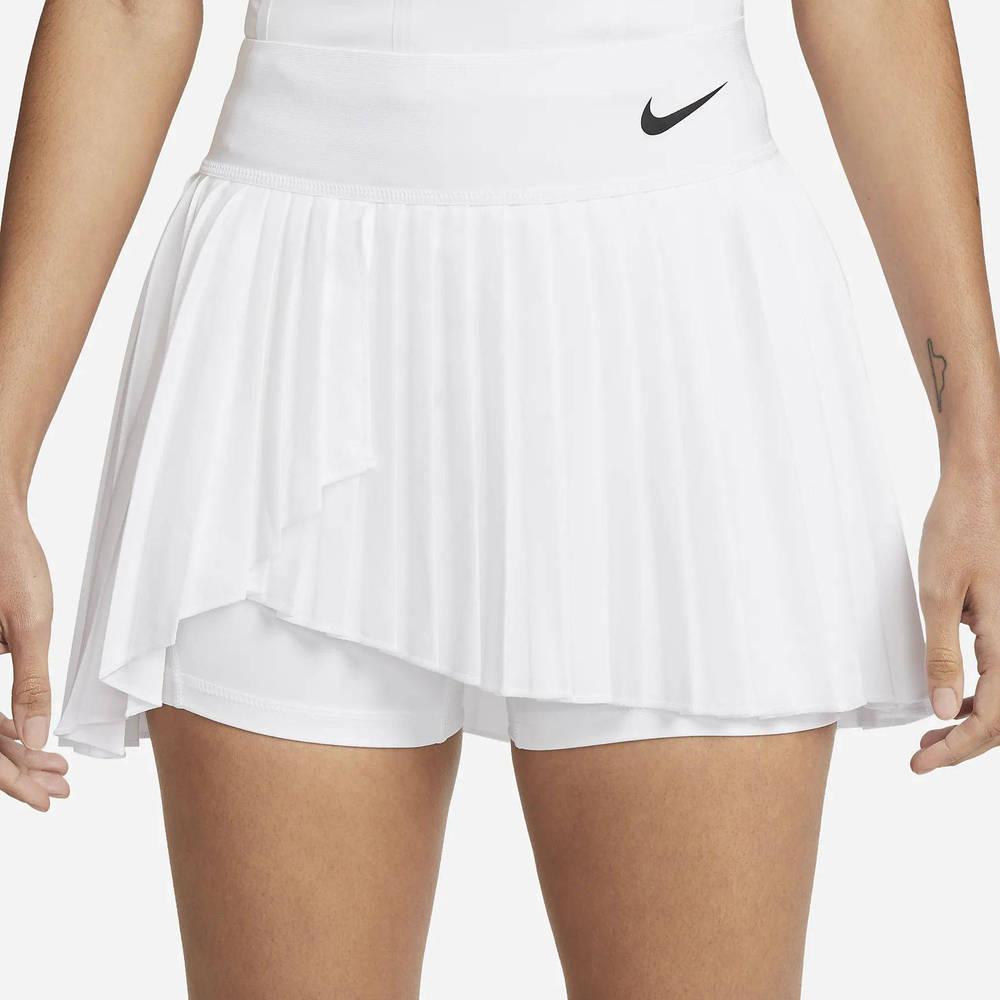 Nike Court Dri-FIT Advantage Pleated Tennis Skirt - White | The Sole ...