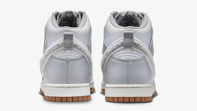 Nike Dunk High Chenille Swoosh White Grey DR8805-003 Back