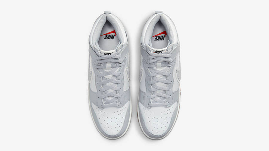 Nike Dunk High Chenille Swoosh White Grey DR8805-003 Top