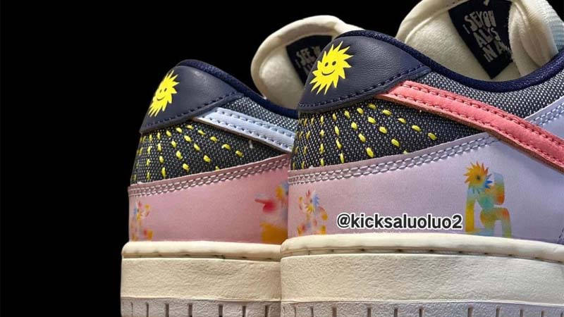 Nike Dunk Low Be True Multi Sample Look Back Closeup