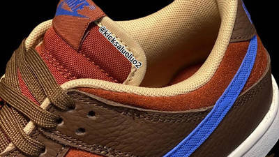 Nike Dunk Low Brown Blue Detail 2