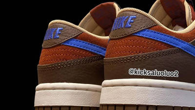 Nike Dunk Low Brown Blue Detail