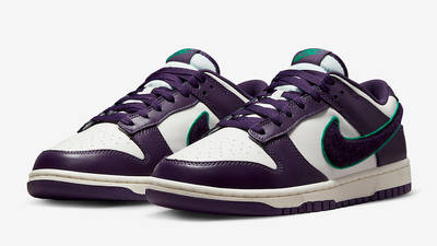 Nike Dunk Low Chenille White Purple DQ7683-100 Side