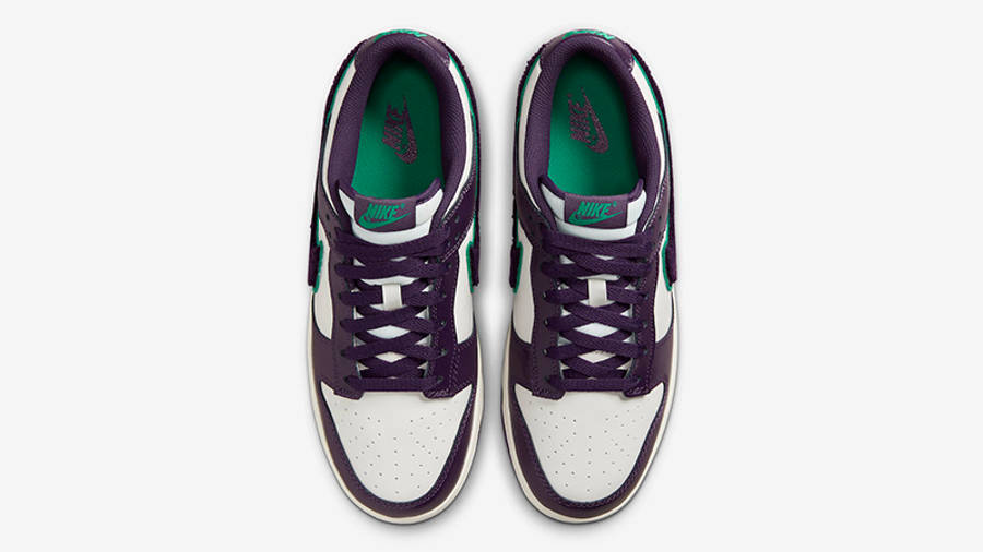 Nike Dunk Low Chenille White Purple DQ7683-100 Top