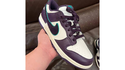 Nike Dunk Low Chenille White Purple Front