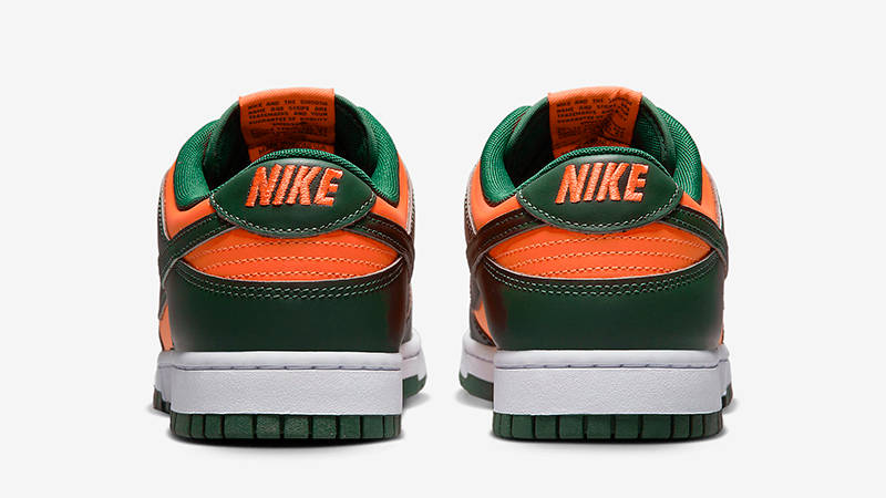 Nike Dunk Low Miami Hurricanes DD1391-300 Back