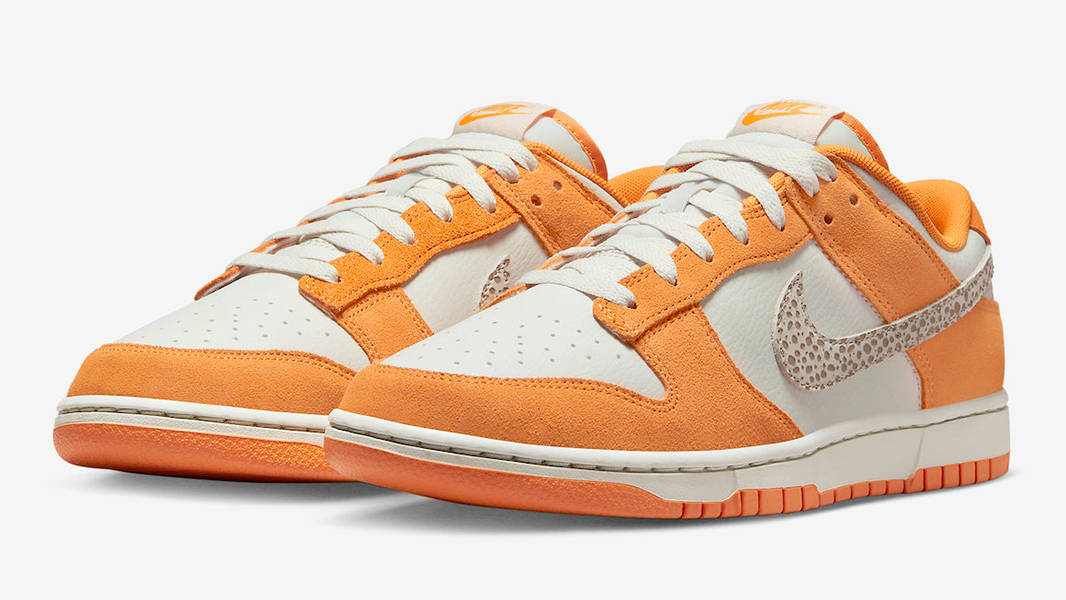 Nike Dunk Low Safari White Orange DR0156-800 SIde