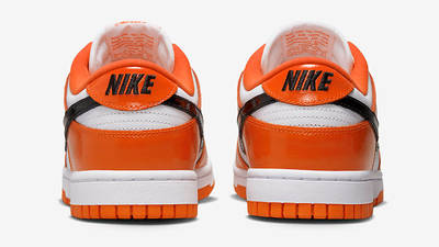 Nike Dunk Low White Orange Black Patent DJ9955-800 Back
