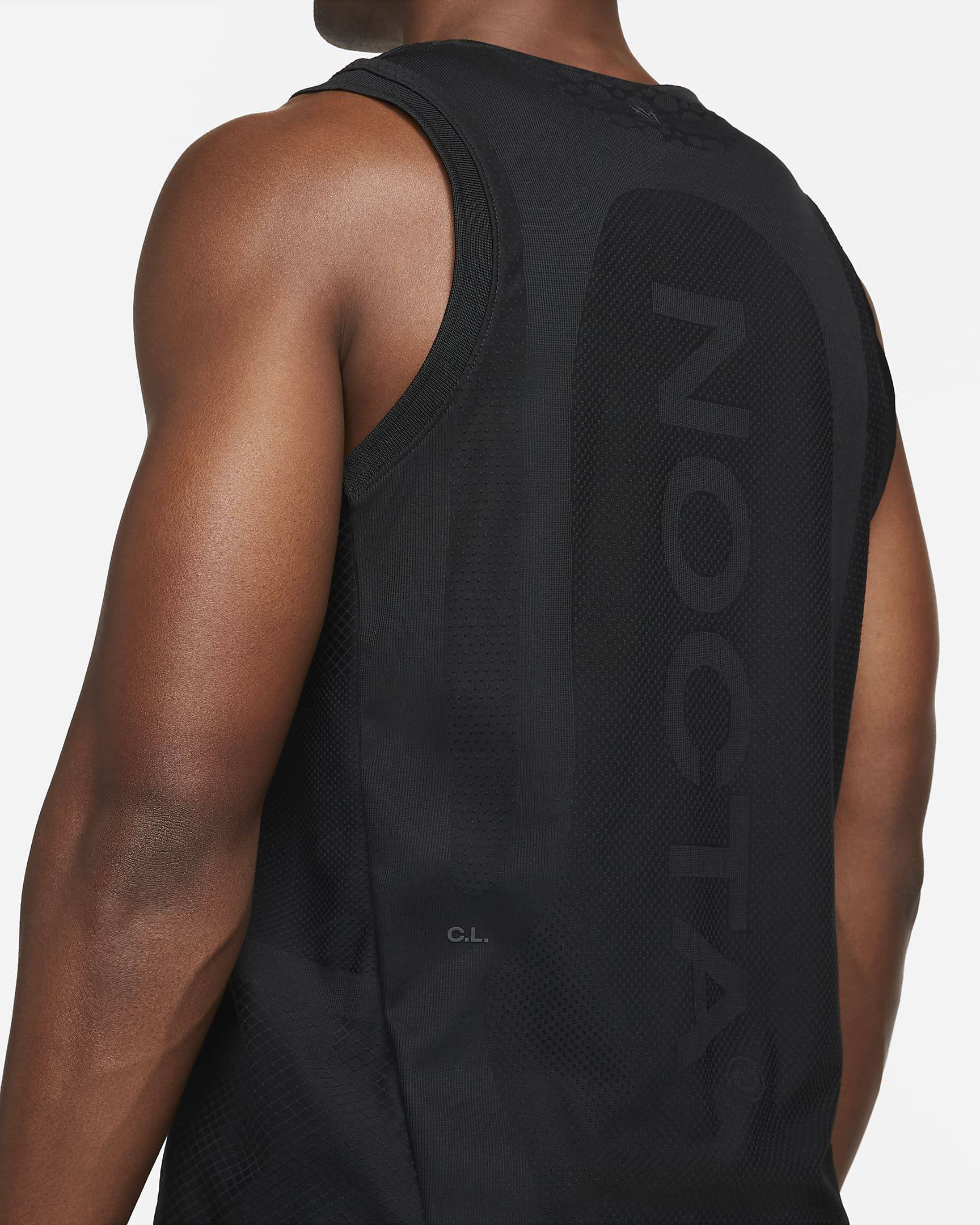 Nike NOCTA Jersey Black Backside Logo Closeup