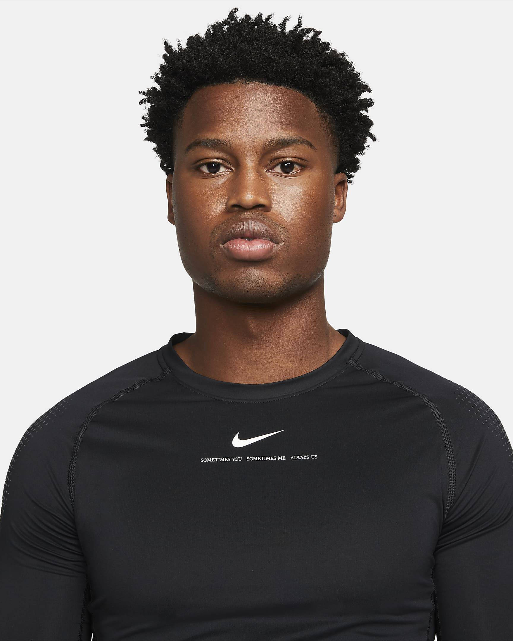 Nike NOCTA Short Sleeve Base Layer Top Black Front Closeup