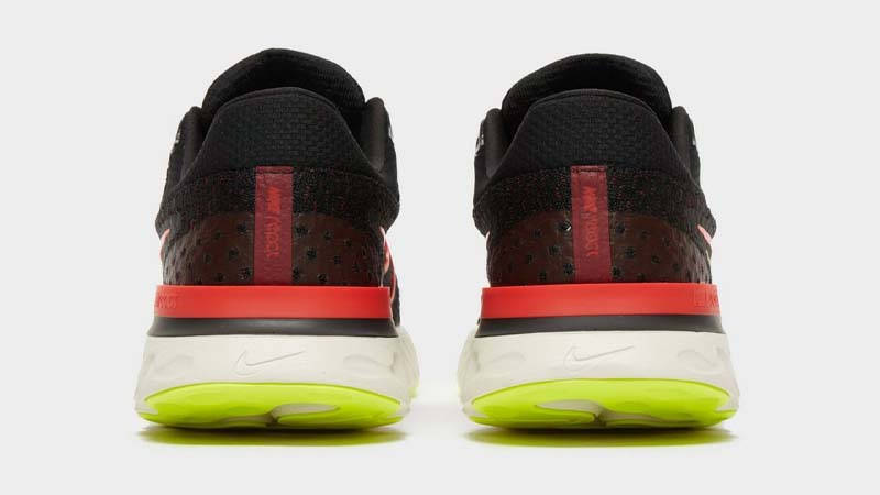 Nike React Infinity Run Flyknit 3 Black Siren Red Back