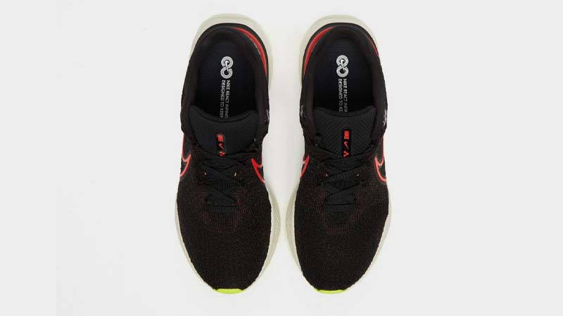 Nike React Infinity Run Flyknit 3 Black Siren Red Middle