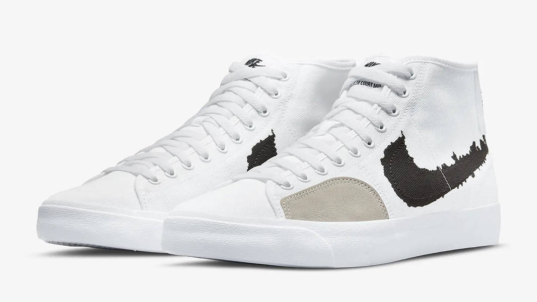 Nike SB Blazer Court Mid Premium White Black DM8553-100 Side