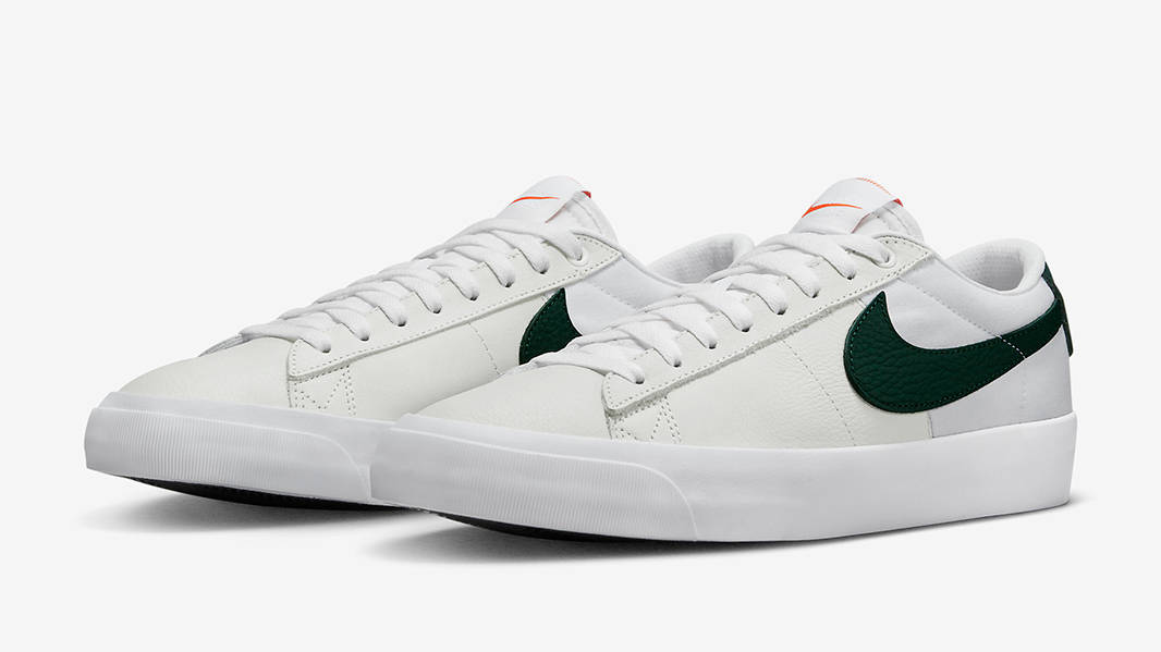 Nike SB Blazer Low Orange Label White Green DR9099-100 Side