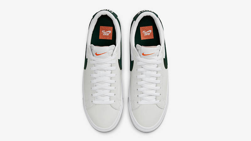 Nike SB Blazer Low Orange Label White Green DR9099-100 Top
