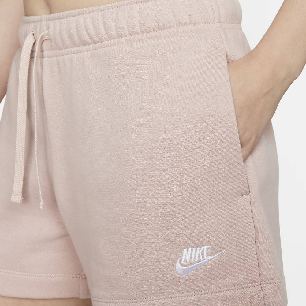 Nike Sportswear Club Fleece Mid Rise Shorts - Pink Oxford | The Sole ...