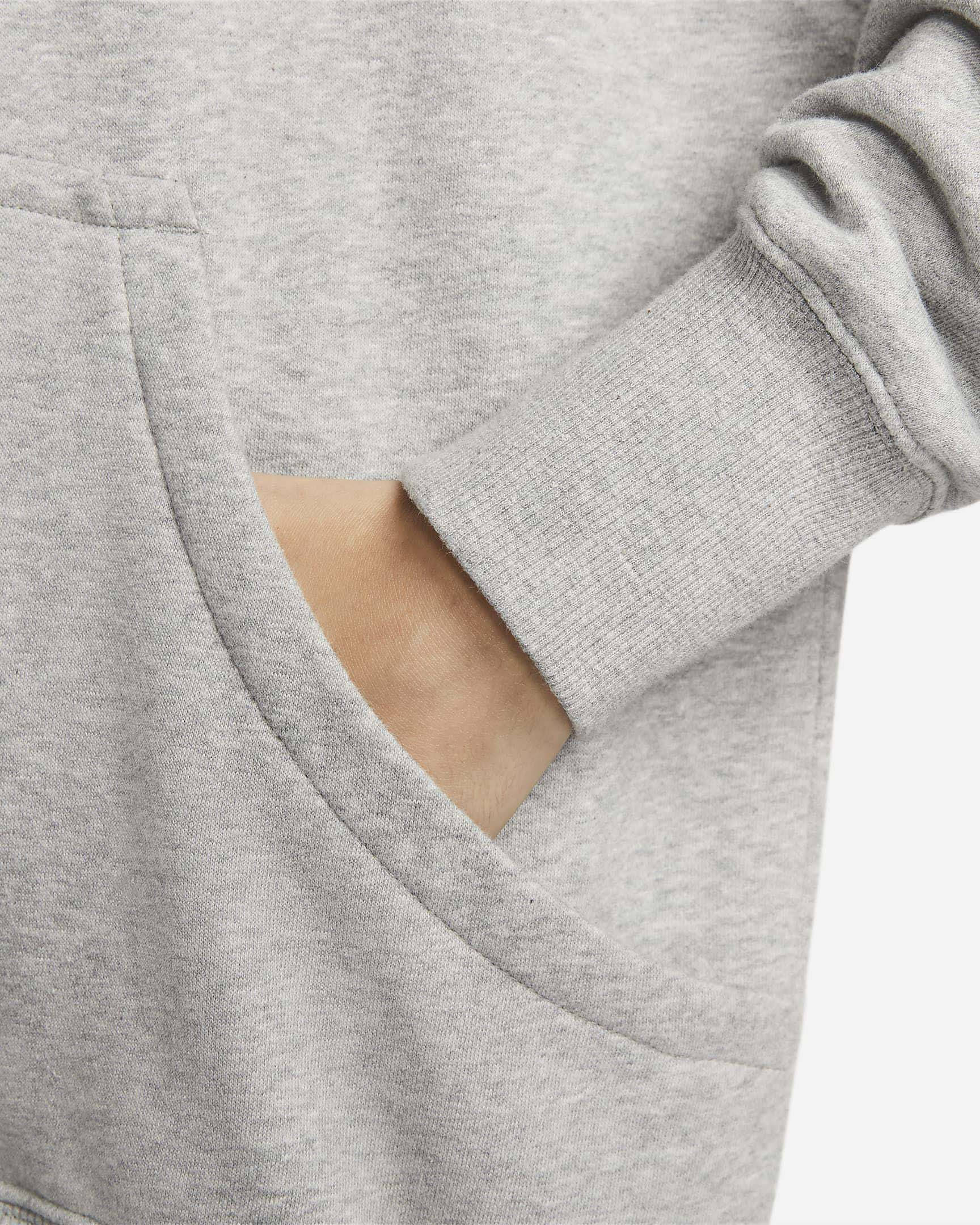 Nike Sportswear Phoenix Fleece Oversized Full Zip Hoodie Dark Grey Heather Closeup