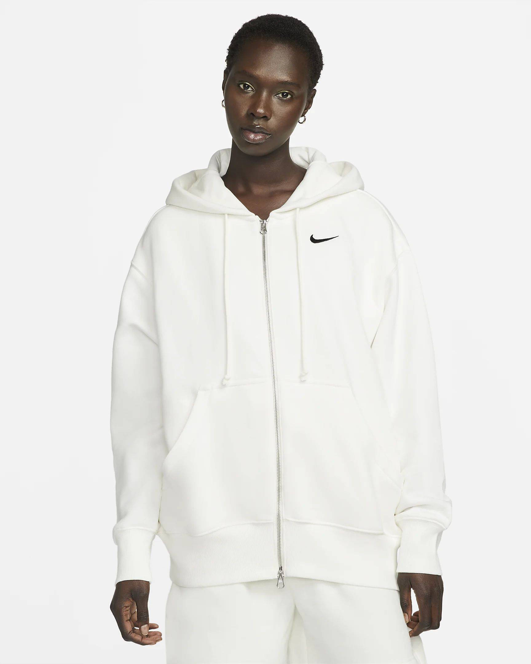 Nike Sportswear Phoenix Fleece Oversized Full Zip Hoodie Sail Feature