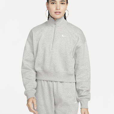 Nike Sportswear Phoenix Fleece Oversized Half Zip Crop Sweatshirt