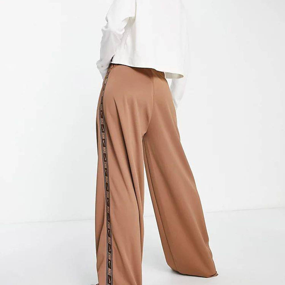 Nike Swoosh Tape Wide Leg Joggers Archaeo Brown The Sole Supplier