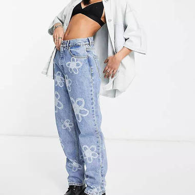 Only x Neon and Nylon Straight Leg Jeans Only x Neon and Nylon Straight Leg Jeans