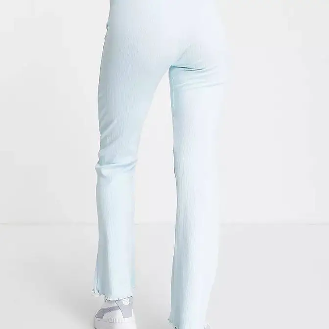 Puma Classics Ribbed Flare Trousers Baby Blue Backside