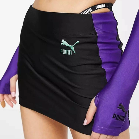 Puma X Dua Lipa mini skirt Black Feature