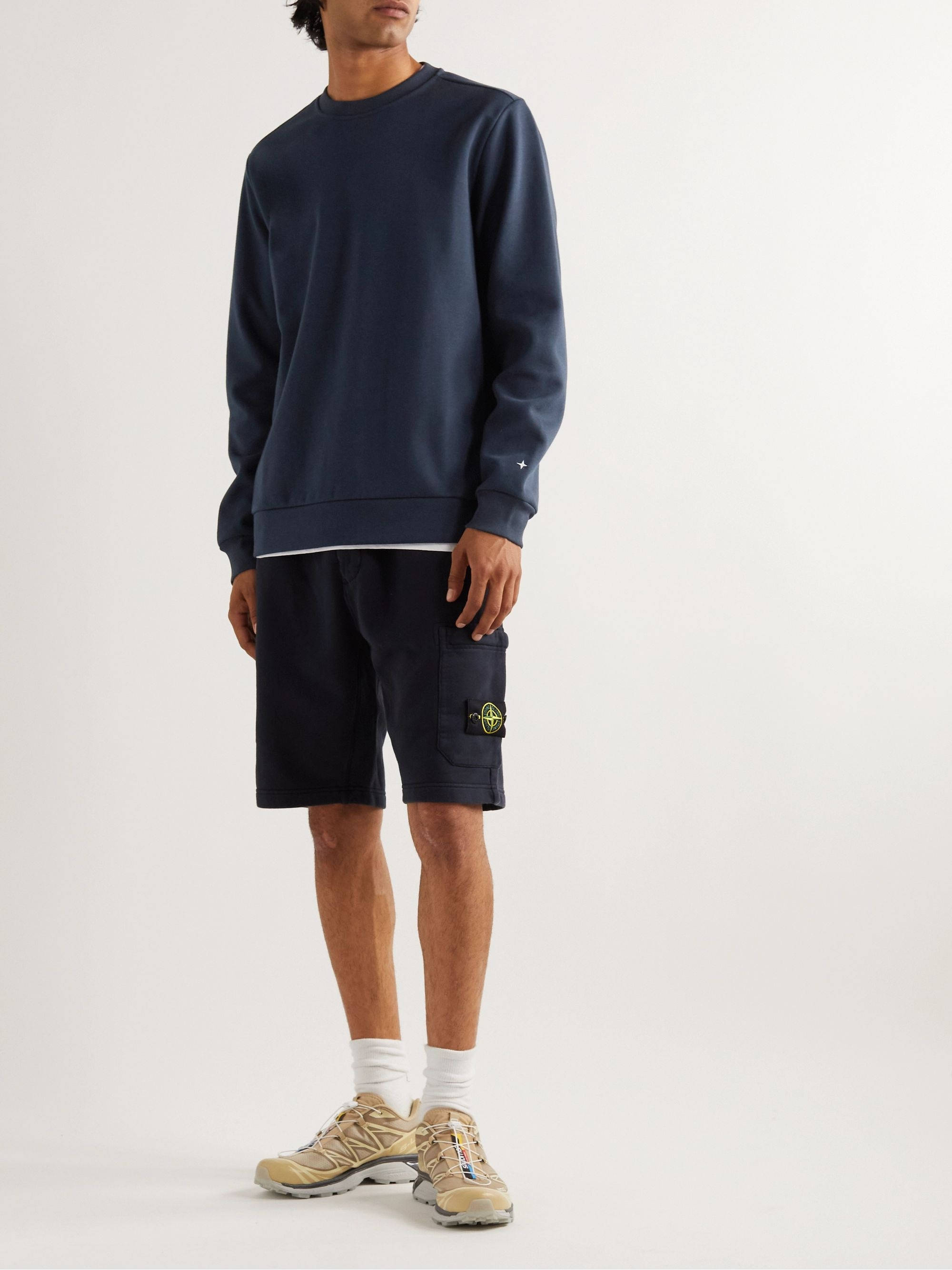 Stone Island Jersey Sweatshirt Navy Full