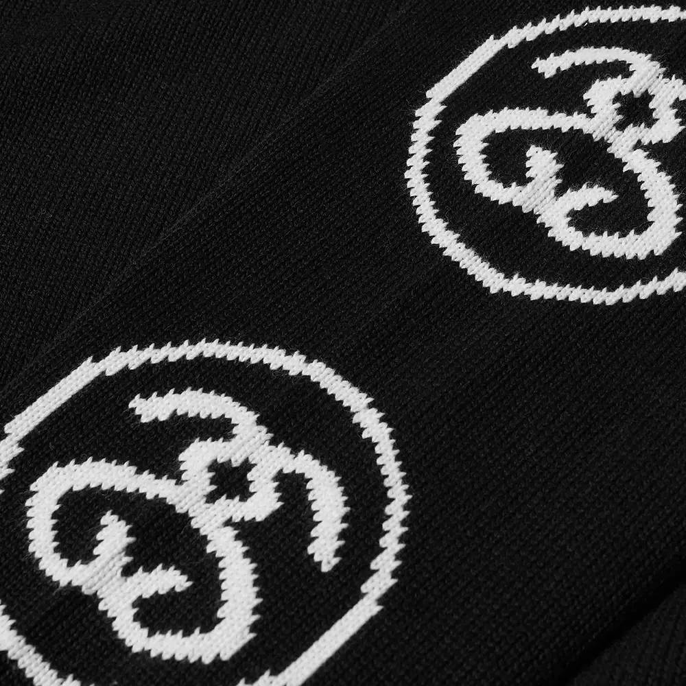 Stussy Link Sweater Black Detail