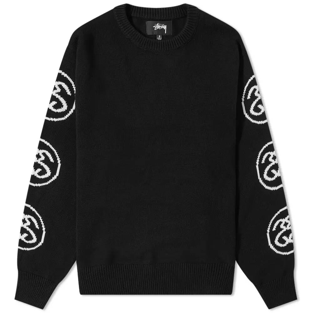Stussy Link Sweater - Black | The Sole Supplier