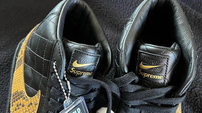 Supreme x Nike SB Blazer Black DV5078-001 Detail